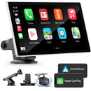 DYWSWINN 9" Wireless A-pple Carplay & Android Car, with IPS Carplay Display, Digital Receiver, Siri/G-oogle, GPS Navigation, Bluetooth, Mirror Link, FM, AUX, Touchscreen Autoradio for All Vehicles DYWSWINN