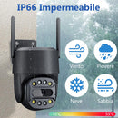 DIDseth 3G/4G LTE Telecamera con SIM 4G da Esterno, HD 2MP Telecamera Esterno con SIM, 355°&90° PTZ, Visione Notturna a Colori 30M,Rilevamento di Persone e Movimento,Localizzazione Automatica, IP66 DIDseth