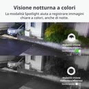 SwitchBot Telecamera di sicurezza wireless 2K, impermeabile per esterni con funzionamento a batteria da 10000 mAh, visione notturna a colori, rilevamento del movimento AI umano/animale, compatibile SwitchBot