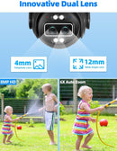 8MP - Telecamera di sorveglianza WiFi esterna/interna, monitoraggio automatico, 360° PTZ BEENOZO