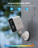 Telecamera Wifi Esterno Senza Fili, Base Magnetica, Pan 300° ieGeek 2K Telecamera Wi-fi Esterno/Interno con 5200mAh Batteria. Visione Notturna a Colori, Rilevamento del Movimento PIR, IP65, S2 ieGeek