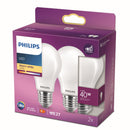 Philips LED Lampadina Goccia, 2 pz, 4.5W, Attacco E27, Luce Bianca Calda Philips