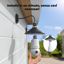 Telecamera Lampadina WiFi Esterno Codnida 2K   per E27 Portalampada, PTZ Videocamera di Sorveglianza con Allarme Sonoro e Luminoso, Tracciamento del Movimento, visione notturna a colori, LC323 Codnida