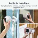 SwitchBot Telecamera di sicurezza wireless 2K, impermeabile per esterni con funzionamento a batteria da 10000 mAh, visione notturna a colori, rilevamento del movimento AI umano/animale, compatibile SwitchBot