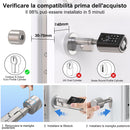 Serratura Smart,Serratura Impronta Digitale,con Password WELOCK ToucA51,Carta RFID,Bluetooth APP e WiFi,serratura elettronica impermeabile IP65,Smart Lock Facile Installazione,Serratura Porta Blindata WE.LOCK