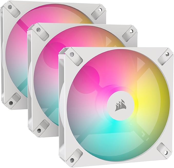 Corsair iCUE AR120 RGB Digital 120mm Compatibile con ARGB Ventole  Confezione da Tre - Bianco Corsair