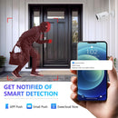 Telecamera WIFI Esterno, REIGY 5MP 1920P Videocamera Sorveglianza Outdoor, Impermeabile Visione Notturna a Colori Audio Bidirezionale, Compatibile NVR Supporto iOS/Android REIGY