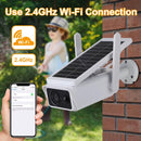 Wifi Hd Camera 1080P 2MP Rechargeable Wireless Camera with Solar Panel Night Vision App Control Smartphone IP66 Motion Detector for Indoor bigeshop