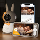 ieGeek 2k Baby Monitor Video e Audio con 5" LCD, Telecamera Bambini con Monitor Supporto Controllo Tramite APP Mobile & Monitor, 3000 mAh Batteria Ricaricabile, 3 Tipi di Rilevamento Intelligente ieGeek