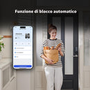 Aqara Serratura Smart U200 (Tastiera Fingerprint Inclusa), Matter over Thread, Apple Home Key e Batteria Ricaricabile, Supporta Apple Homekit, Google Home, Alexa e SmartThings, Argento Aqara