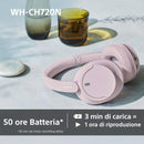 Sony WH-CH720N | Cuffie Wireless con Noise Cancelling, Connessione Multipoint, Fino a 35 ore di durata della batteria e Ricarica Rapida - Blu Sony