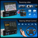 Hodozzy 1 DIN Autoradio con Scomparsa Schermo Motorizzato 7 Pollici Tattile Retrattile Carplay Senza Fili Android Auto, Radio Touch Screen Stereo Auto 1 Din Bluetooth FM/USB AUX+ Retrocamera Hodozzy