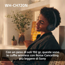 Sony WH-CH720N | Cuffie Wireless con Noise Cancelling, Connessione Multipoint, Fino a 35 ore di durata della batteria e Ricarica Rapida - Blu Sony