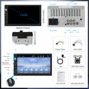 CAMECHO Autoradio Bluetooth 2 Din con Telecamera Posteriore, Schermo 7 Pollici Touchscreen Auto Radio con FM Mirror Link Controllo al Volante EQ AUX CAMECHO