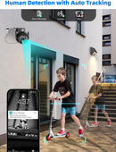 8MP - Telecamera di sorveglianza WiFi esterna/interna, monitoraggio automatico, 360° PTZ BEENOZO