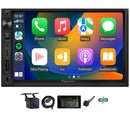 Eonon 7 pollici, sistema operativo Linux, doppio DIN, wireless, CarPlay, Android Auto,supporto DSP, Type-C, ricarica rapida, MirrorLink, ingresso/uscita video, ingresso AUX con telecamera di backup X3 Eonon