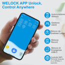 Serratura Smart,Serratura Impronta Digitale,con Password WELOCK ToucA51,Carta RFID,Bluetooth APP e WiFi,serratura elettronica impermeabile IP65,Smart Lock Facile Installazione,Serratura Porta Blindata WE.LOCK