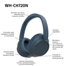 Sony WH-CH720N | Cuffie Wireless con Noise Cancelling, Connessione Multipoint, Fino a 35 ore di durata della batteria e Ricarica Rapida - Blu Sony