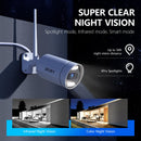 Telecamera WIFI Esterno, REIGY 5MP 1920P Videocamera Sorveglianza Outdoor, Impermeabile Visione Notturna a Colori Audio Bidirezionale, Compatibile NVR Supporto iOS/Android REIGY