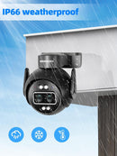 8MP - Telecamera di sorveglianza WiFi esterna/interna, monitoraggio automatico, 360° PTZ BEENOZO
