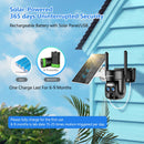 BEENOZO [ 8X Zoom ] 4K 5Dbi Telecamera Wi-Fi Esterno Batteria senza fili,360°PTZ Videocamera Sorveglianza con Pannello Solare,Visione Notturna a Colori,Rilevazione di Movimento PIR,Audio a 2 Vie,IP66 BEENOZO