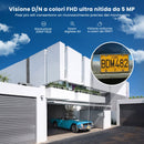 ieGeek 5MP Telecamera Wifi Esterno Senza Fili, 360° PTZ Telecamera Batteria Pannello Solare, Faretto e sirena, Rilevazione di Movimento PIR, Visione notturna a colori, Audio a 2 vie, IP65, Alexa ieGeek