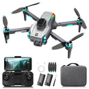 Drone con Fotocamera 4K, Motore Brushless, Evitamento Ostacoli, WiFi, Trasmissione 5G, One Touch On/Off, Hovering Optical Flow, 360°Flip, Pieghevole, 2*20min Batterie, Regalo per Bambini, GrisArgento Infaebo