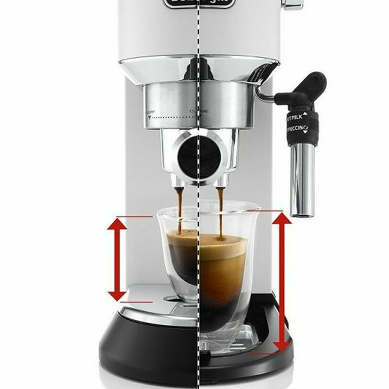 Caffettiera Express a Leva DeLonghi EC 685.W 1300 W Bianco Nero Argentato 1300 W 15 bar 1,1 L-2