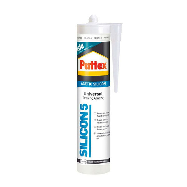 Silicone Pattex Silicon 5 Universale Bianco 280 ml-0