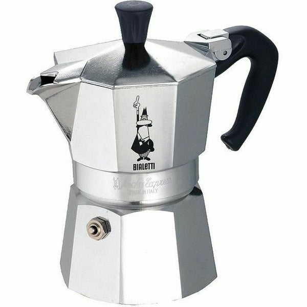 Caffettiera Italiana Bialetti Moka Express Alluminio 200 ml 3 Tazze-0