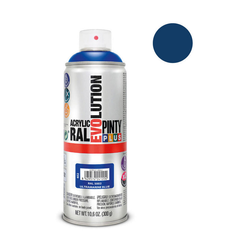 Vernice spray Pintyplus Evolution RAL 5002 400 ml Ultramarine Blue-1