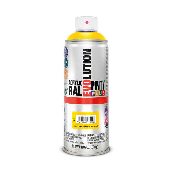 Vernice spray Pintyplus Evolution RAL 1023 300 ml Traffic Yellow-0