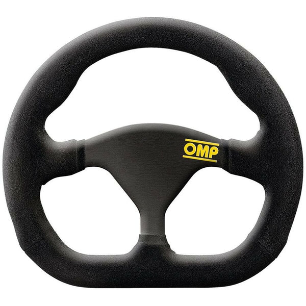 Volante Racing OMP Formula Quadro Camoscio Nero 25 x 23 cm-0