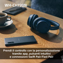 Sony WH-CH720N | Cuffie Wireless con Noise Cancelling, Connessione Multipoint, Fino a 35 ore di durata della batteria e Ricarica Rapida - Blu Sony