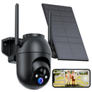 SIIOOE Telecamera WiFi Esterno senza Fili Solare: 2K Telecamera Batteria Visione Notturna Colori - Videocamera Sorveglianza Esterno Rilevamento Umano Pir Videosorveglianza IP66 SIIOOE