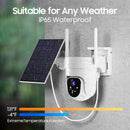 Telecamera intelligente di sicurezza cellulare 4G LTE No WiFi Vista a 360 ° 2K Telecamere HD per esterni Alimentata a batteria solare 2K Cam per la sicurezza domestica Visione notturna a colori Camii