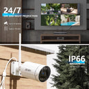 Telecamera WIFI Esterno, REIGY 5MP 1920P Videocamera Sorveglianza Outdoor, Impermeabile Visione Notturna a Colori Audio Bidirezionale, Compatibile NVR Supporto iOS/Android REIGY