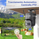 DIDseth 3G/4G LTE Telecamera con SIM 4G da Esterno, HD 2MP Telecamera Esterno con SIM, 355°&90° PTZ, Visione Notturna a Colori 30M,Rilevamento di Persone e Movimento,Localizzazione Automatica, IP66 DIDseth