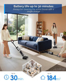 Tineco FLOOR ONE i5 Stretch Aspirapolvere Lavapavimenti, 20000Pa Potente, Aspira e Lava Insieme, Design Piatto 180°, Anti-Groviglio, Pulizia Bordi, Autonomia 30 Min, Serbatoi Capienti
