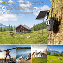 Xega 4G SIM Telecamera Esterno con Pannello Solare【Doppio Obiettivo】 14400mAh 2K HD PTZ Telecamere Senza Fili con Scheda SIM, Rilevamento Umano, Visione Notturna, Rotazione 355°/100°, TF/Cloud XG-08 Xega