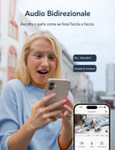 GNCC Telecamera WiFi Interno 2K(3MP)(2-Pack), Videocamera Sorveglianza Interno, Audio Bidirezionale, Visione Notturna, Notifica Immediata e Rilevamento del Movimento, 360°, Compatibile con Alexa(2,4G) GNCC