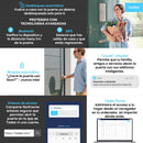 Tedee GO2 Alu - Serratura intelligente retrofit per porta, serratura digitale con blocco automatico e app, sicurezza Smart lock accesso senza chiave tedee