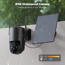 YUPBOE 2Pack Telecamera WiFi Esterno Senza Fili: 2K Telecamera Wi-Fi Esterno Batteria 360° PTZ Telecamera Esterna con Pannello Solare Fotocameras di Sorveglianza Solare PIR Visione Notturna a Colori YUPBOE