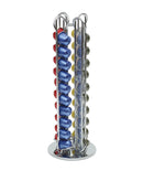 MACOM, Dispenser Portacapsule Nespresso per Macchine Caffè, 40 capsule, acciaio cromato, Just Kitchen 832 Totem Coffee Macom