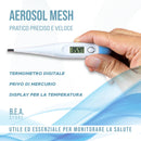 Aerosol Portatile Silezioso Mesh Ultrasuoni Adulti Bambini Usb-C Ricaricabile 2 velocità Termometro Digitale Apparecchio macchina Aerosol Nebulizzatore Lavaggio Nasale 2 Maschere un Boccaglio B.E.A. Store