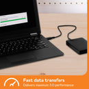 WD 2TB Elements Hard Disk Esterno Portatile, USB 3.2 Gen 1 SuperSpeed/USB 3.0, Espandibilità plug-and-play, Formatto per Windows, Nero