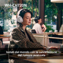Sony WH-CH720N | Cuffie Wireless con Noise Cancelling, Connessione Multipoint, Fino a 35 ore di durata della batteria e Ricarica Rapida - Blu Sony