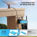 YUPBOE 2Pack Telecamera WiFi Esterno Senza Fili: 2K Telecamera Wi-Fi Esterno Batteria 360° PTZ Telecamera Esterna con Pannello Solare Fotocameras di Sorveglianza Solare PIR Visione Notturna a Colori YUPBOE