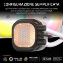CORSAIR NAUTILUS 360 RS ARGB Raffreddatore CPU a Liquido – 360mm AIO – Connessione Diretta alla Scheda Madre – Intel LGA 1851/1700, AMD AM5/AM4 – 3x RS120 ARGB Ventilatori Inclusi – Bianco Corsair