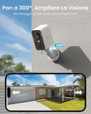 Telecamera Wifi Esterno Senza Fili, Base Magnetica, Pan 300° ieGeek 2K Telecamera Wi-fi Esterno/Interno con 5200mAh Batteria. Visione Notturna a Colori, Rilevamento del Movimento PIR, IP65, S2 ieGeek
